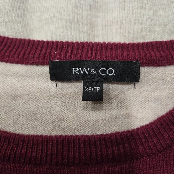 RW&CO. Women's Mixed Multi-Colors/Patterns Long Sleeves Knit Top - Size XS/TP - Picture 8 of 13